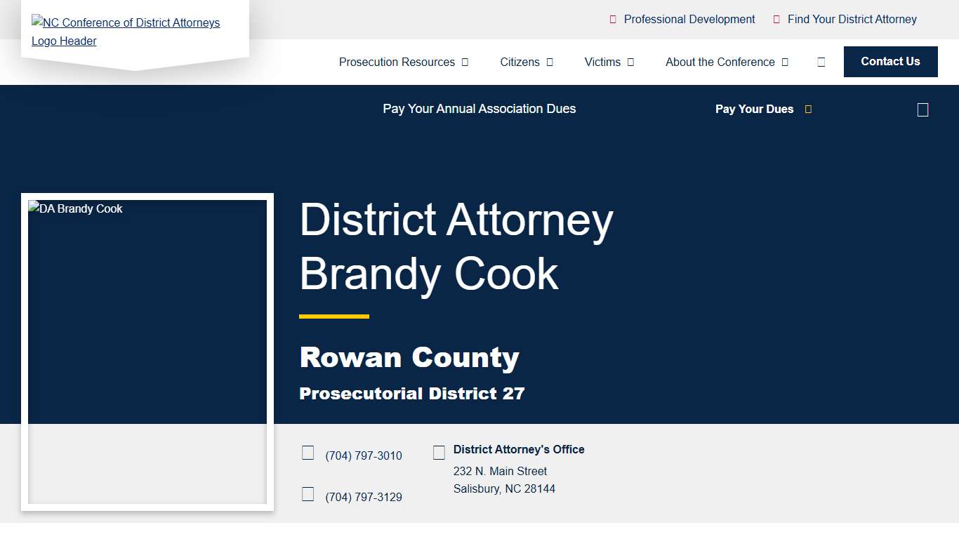 Prosecutorial District 27 - North Carolina Conference of District Attorneys